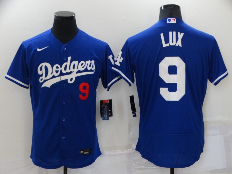 Men's Los Angeles Dodgers #9 Gavin Lux Royal Flex Base Stitched Jersey Men's Los Angeles Dodgers #9 Gavin Lux Royal Flex Base Stitched Jersey